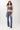 Mandala Sport Bra Blue Outfit Front - Racer Bra
