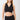 Mandala Black Fitness Bra  Front-Closure Pilates Bra