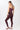 Mandala Fitness Pant Rot Outfit Seite - Rolldown Tights