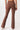 Mandala Fitness Legging Braun Rückseite - Flared Sports Pant