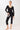 Mandala Sport Shirt Schwarz Outfit Front - Slim V-Neck
