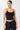 Mandala Fitness Top Schwarz Front - Cropped Pilates Top