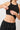 Mandala Fitness Top Schwarz Detail Support Bra - Cross Top