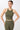 Mandala Green Front Fitness Top - Cross Top