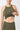 Mandala Green Fitness Top Details - Cross Top