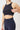 Mandala Fitness Top Dark Blue Detail Support Bra - Cross Top