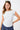 Mandala Active Top Blue Front - Side Ruffled Top