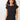Mandala Active Top Schwarz Front - Side Ruffled Top