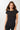 Mandala Active Top Schwarz Front - Side Ruffled Top