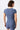Mandala Fitness T-Shirt Blau Rückseite - Fitted T-Shirt