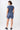 Mandala Fitness T-Shirt Blau Outfit Rückseite - Fitted T-Shirt
